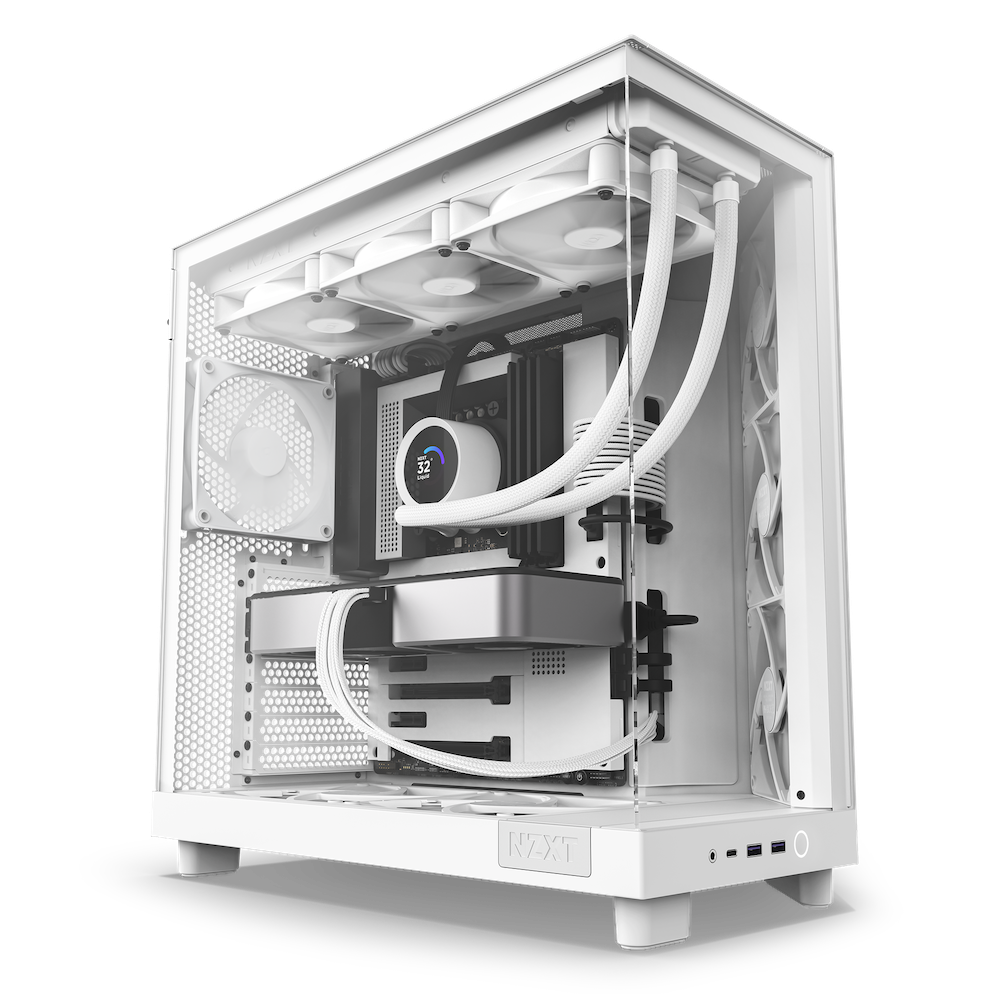 NZXT H6 Flow Compact Dual-Chamber Mid-Tower Airflow Case (Matte Black/White) 黑/白