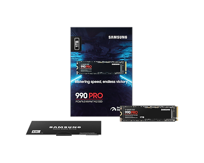 Samsung 990 PRO PCIe 4.0 NVMe M.2 SSD  固態硬碟(7450 MB/s)