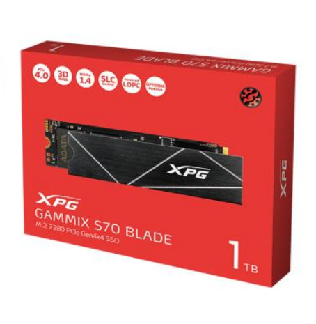 (本月激減)ADATA XPG GAMMIX S70 BLADE  3D TLC M.2 NVMe PCIe 4.0 x4 SSD  (7400MB/s)