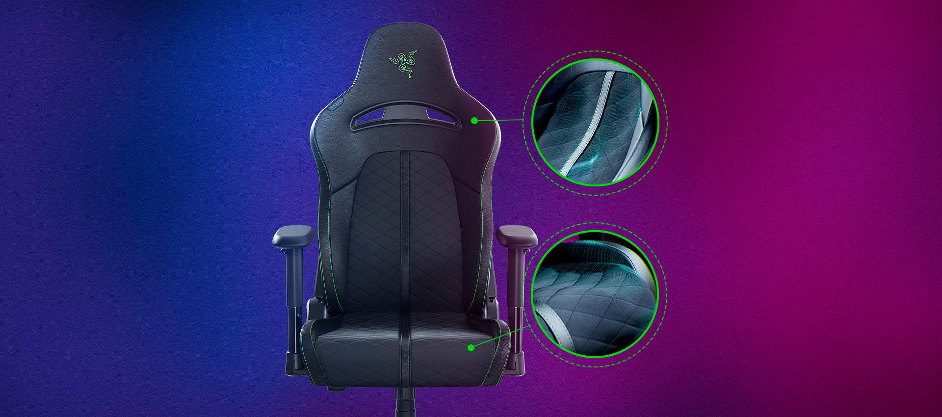 Razer Enki X 人體工學電競椅 (黑綠)