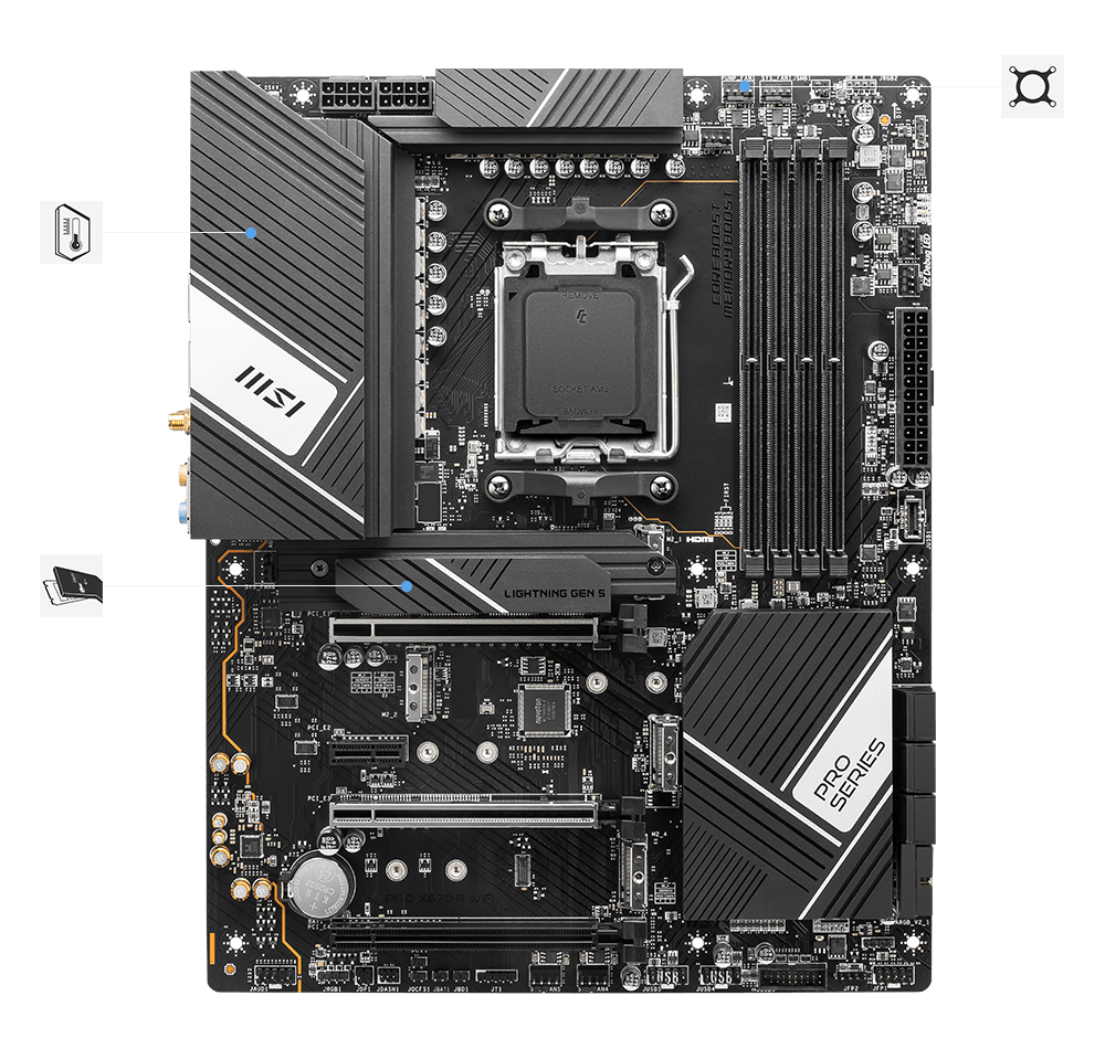 MSI 微星 PRO X670-P WIFI ATX 主機板 (DDR5)
