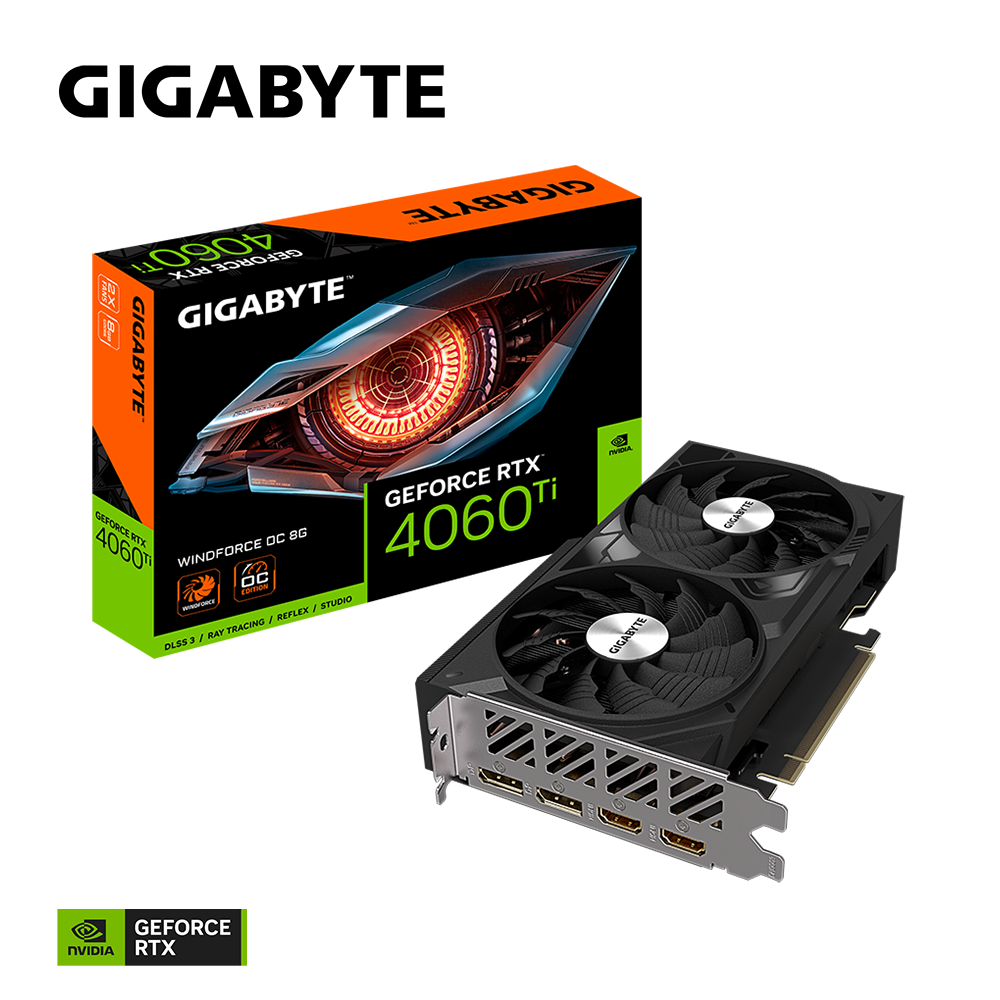 GIGABYTE 技嘉 WINDFORCE GeForce RTX 4060 Ti 8G OC 顯示卡