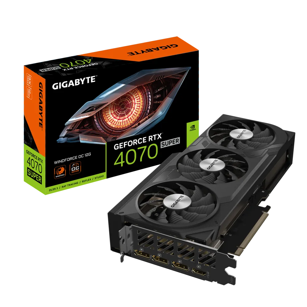 GIGABYTE 技嘉 WINDFORCE GeForce RTX 4070 SUPER OC 超頻版 12GB GDDR6X 顯示卡