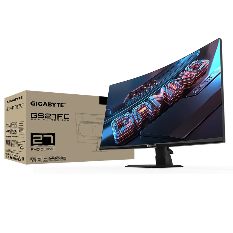 Gigabyte GAMING GS27FC 27吋 VA 1500R FHD 180Hz 曲面電競顯示器