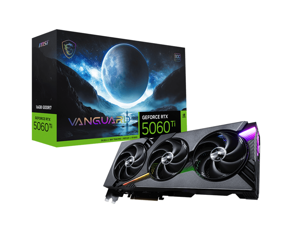 MSI 微星 VANGUARD GeForce RTX 5060 Ti 顯示卡 16G GDDR7 SOC