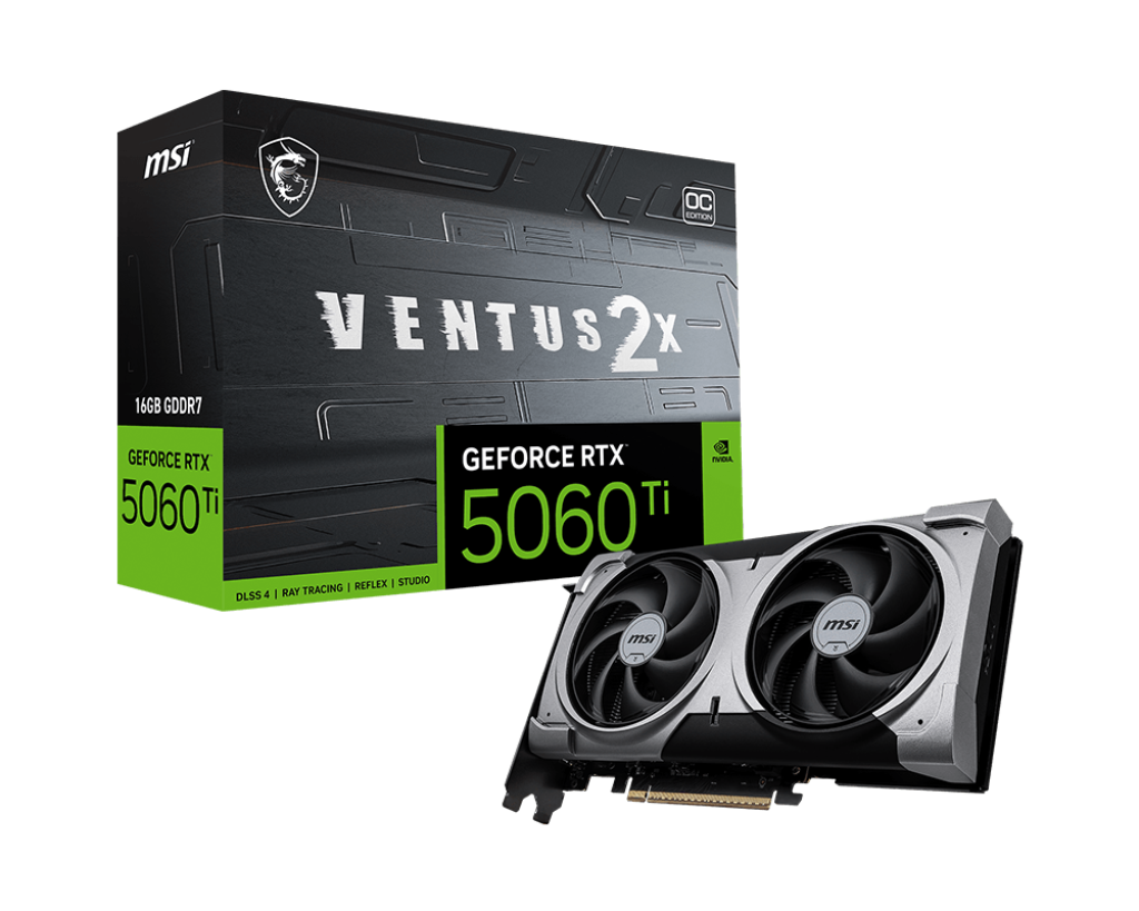 MSI 微星 VENTUS 2X OC PLUS GeForce RTX 5060 Ti 顯示卡 16G GDDR7 OC