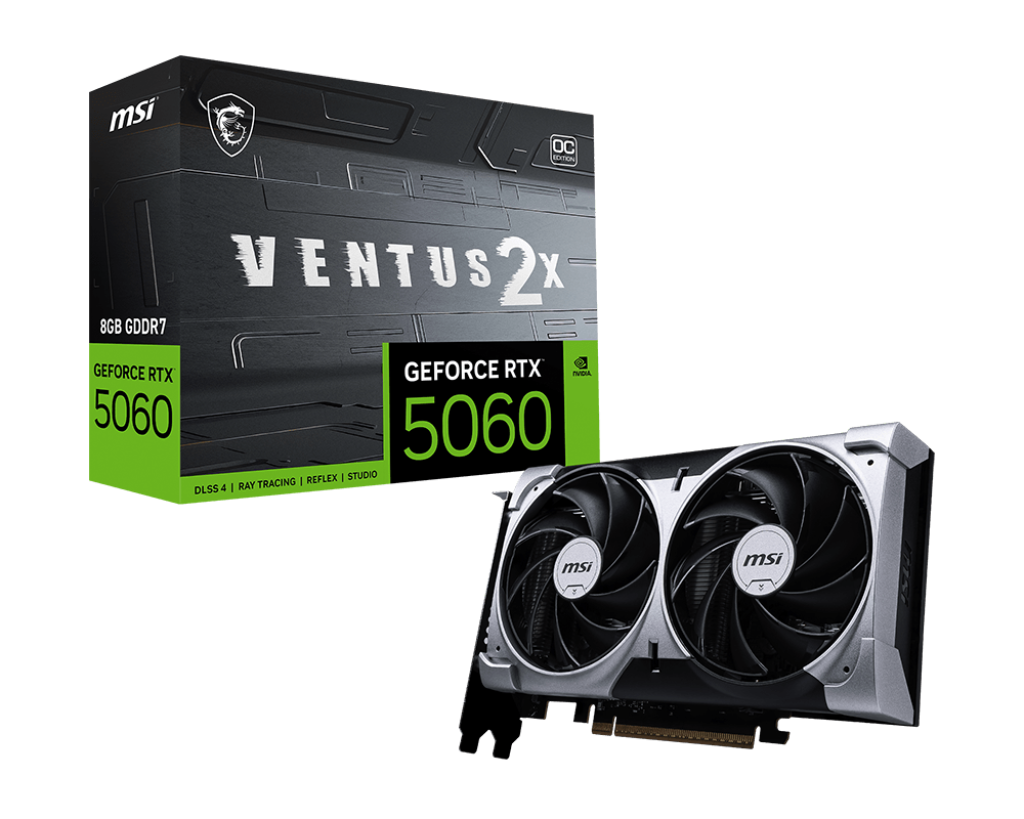 MSI 微星 VENTUS 2X OC GeForce RTX 5060 顯示卡 8G GDDR7 OC