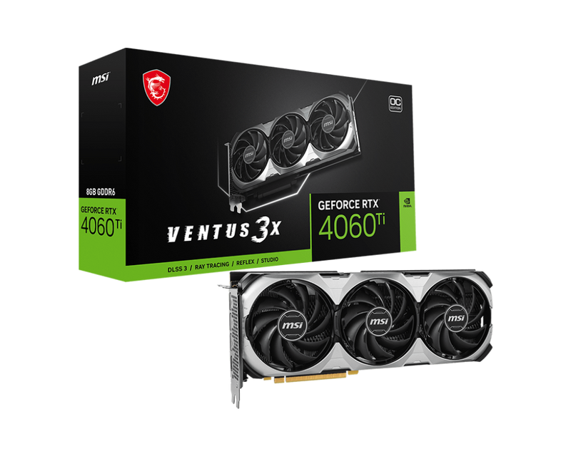 MSI 微星 GeForce RTX 4060 Ti VENTUS 3X 8G OC 顯示卡