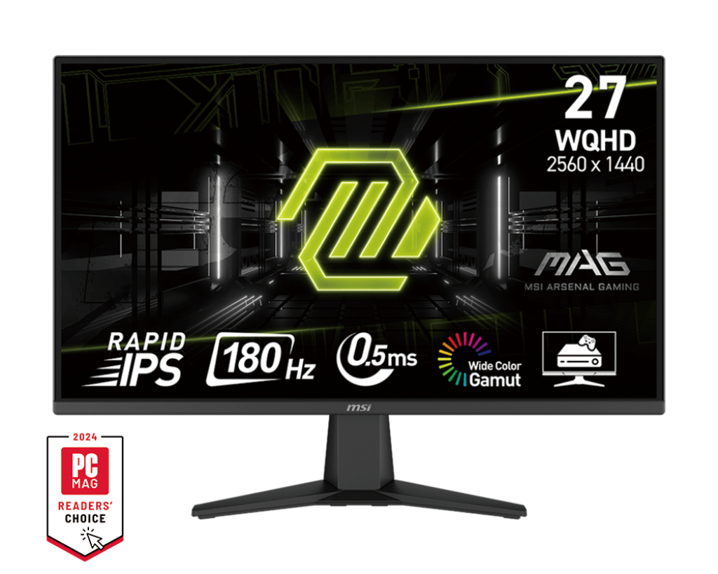 MSI 微星 MAG 275QF 電競顯示器 (27 吋 / WQHD / 0.5ms 180Hz / RAPID IPS / Adaptive-Sync ) - 2560 x 1440