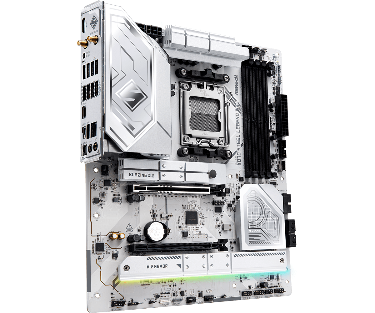 ASRock 華擎 X870 Steel Legend WiFi ATX 白色主機板 (DDR5)