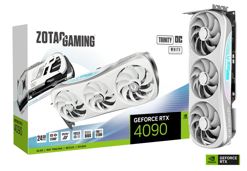 (2024優惠)ZOTAC GAMING TRINITY GeForce RTX 4090 24G 顯示卡 White