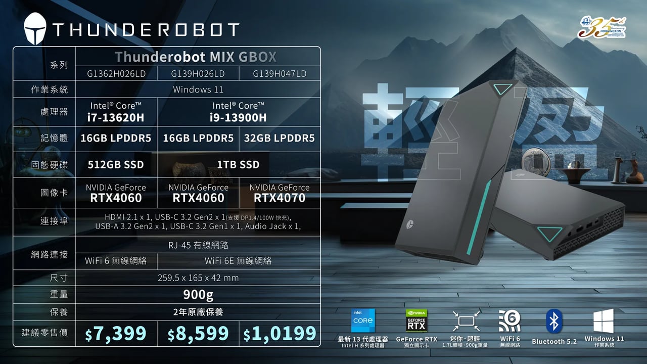 Thunderobot MIX GBOX gaming MiniPC 電競迷你電腦