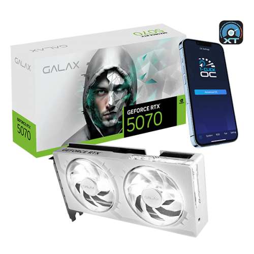 【父親節獻禮】GALAX GeForce RTX 5070 1-Click OC White 12G 顯示卡