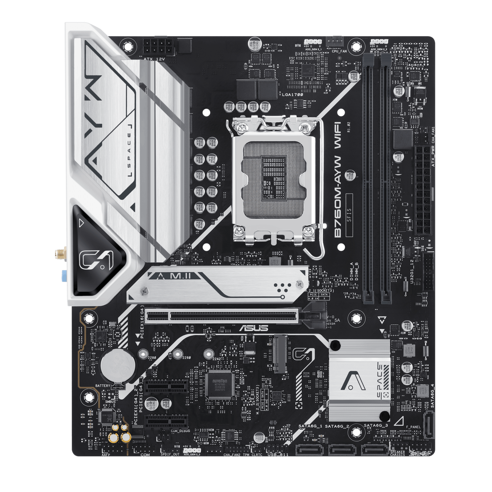 ASUS 华硕B760M-AYW WIFI Micro-ATX 主机板DDR5