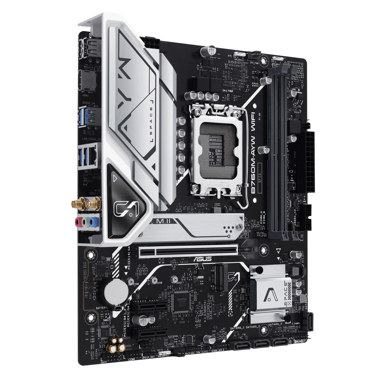 ASUS 华硕B760M-AYW WIFI Micro-ATX 主机板DDR5