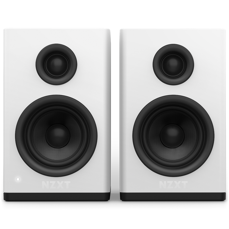 NZXT Relay Speakers 80 Watt Desktop PC Gaming Speakers (黑色/白色)