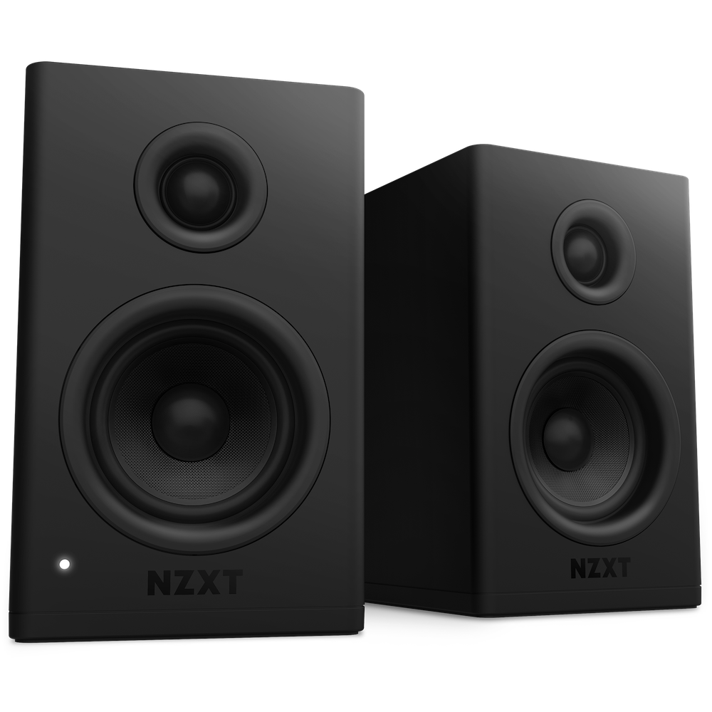 NZXT Relay Speakers 80 Watt Desktop PC Gaming Speakers (黑色/白色)