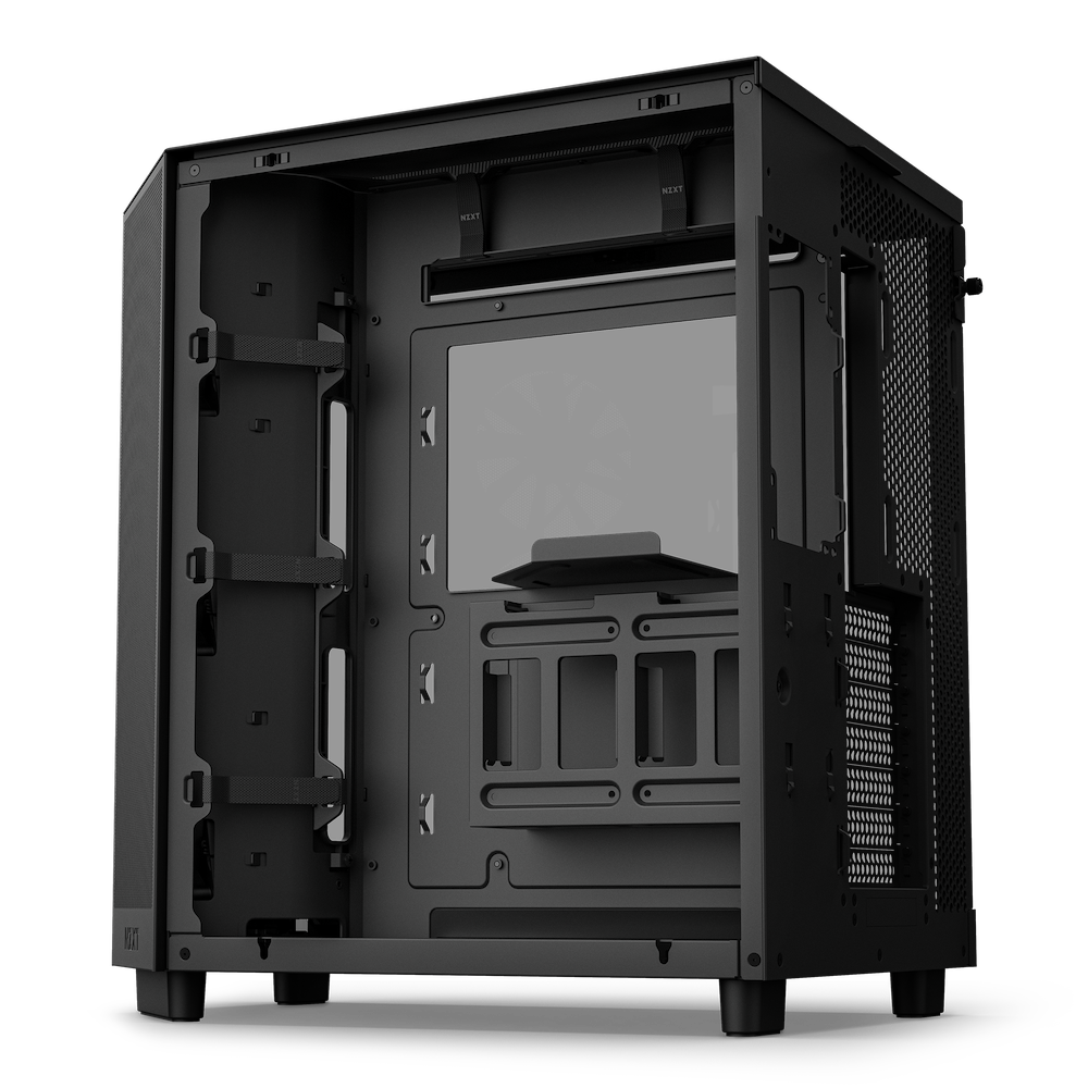 NZXT H6 Flow RGB Compact Dual-Chamber Mid-Tower Airflow Case with RGB Fans (Matte Black/White) 黑/白