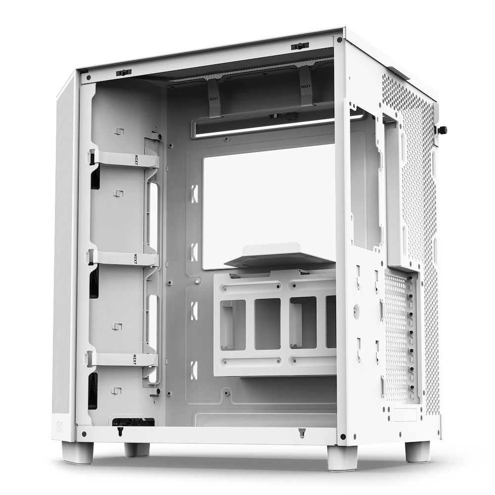 NZXT H6 Flow RGB Compact Dual-Chamber Mid-Tower Airflow Case with RGB Fans (Matte Black/White) 黑/白