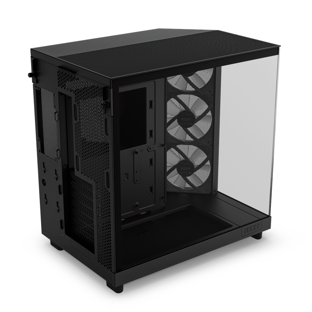 NZXT H6 Flow RGB Compact Dual-Chamber Mid-Tower Airflow Case with RGB Fans (Matte Black/White) 黑/白