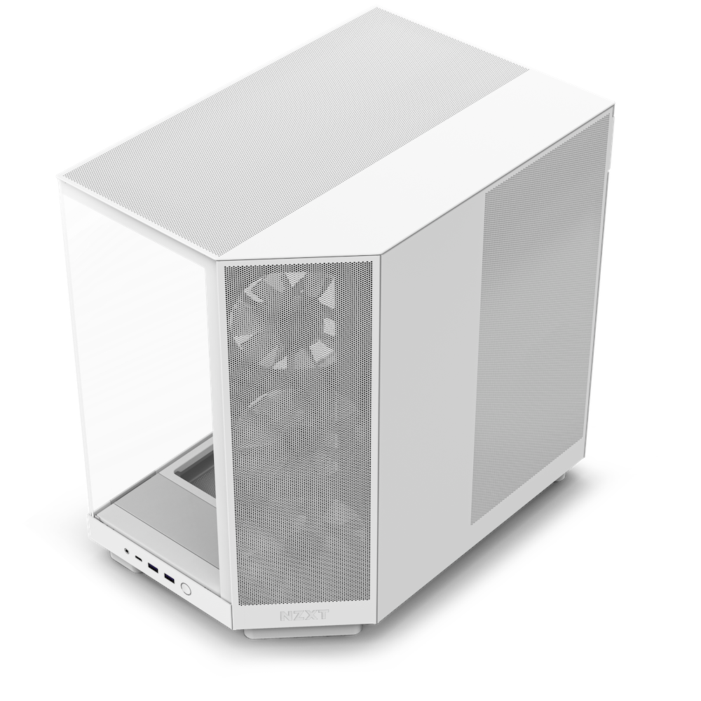 NZXT H6 Flow RGB Compact Dual-Chamber Mid-Tower Airflow Case with RGB Fans (Matte Black/White) 黑/白
