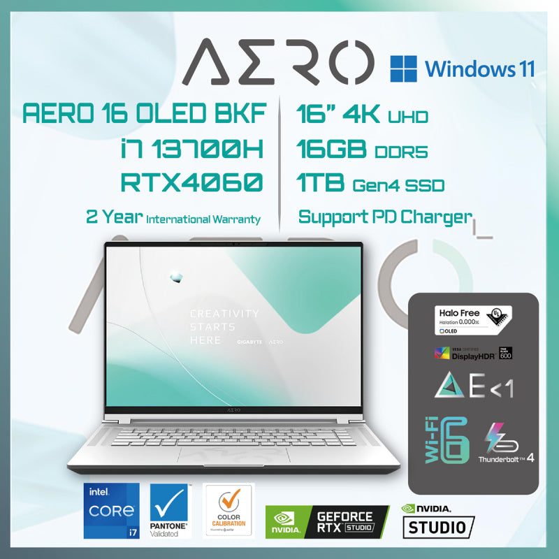 Gigabyte AERO 16 OLED BKF i7-13700H RTX4060 創作型 手提電腦