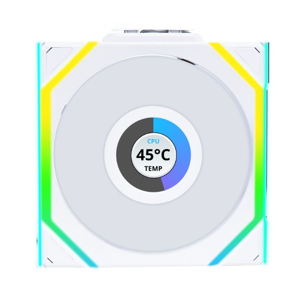 Lian Li 聯力UNI FAN R12SL LCD WIRELESS 120mm Reverse Blade反向扇葉 積木風扇 黑 / 白 Single / 3 Pack