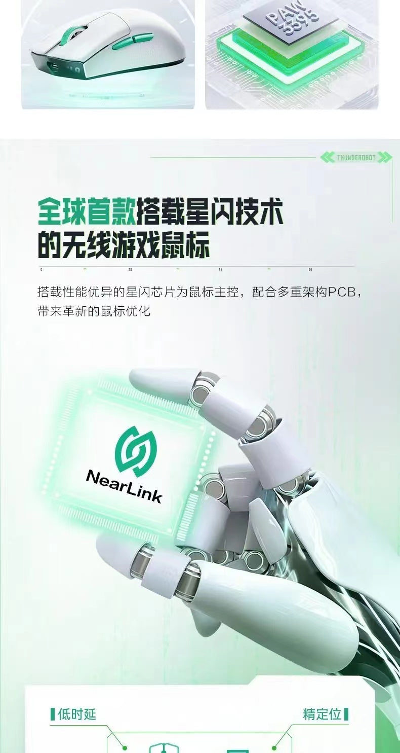 Thunderobot ML903 Mouse 雷神ML903三模4K星闪滑鼠-白色