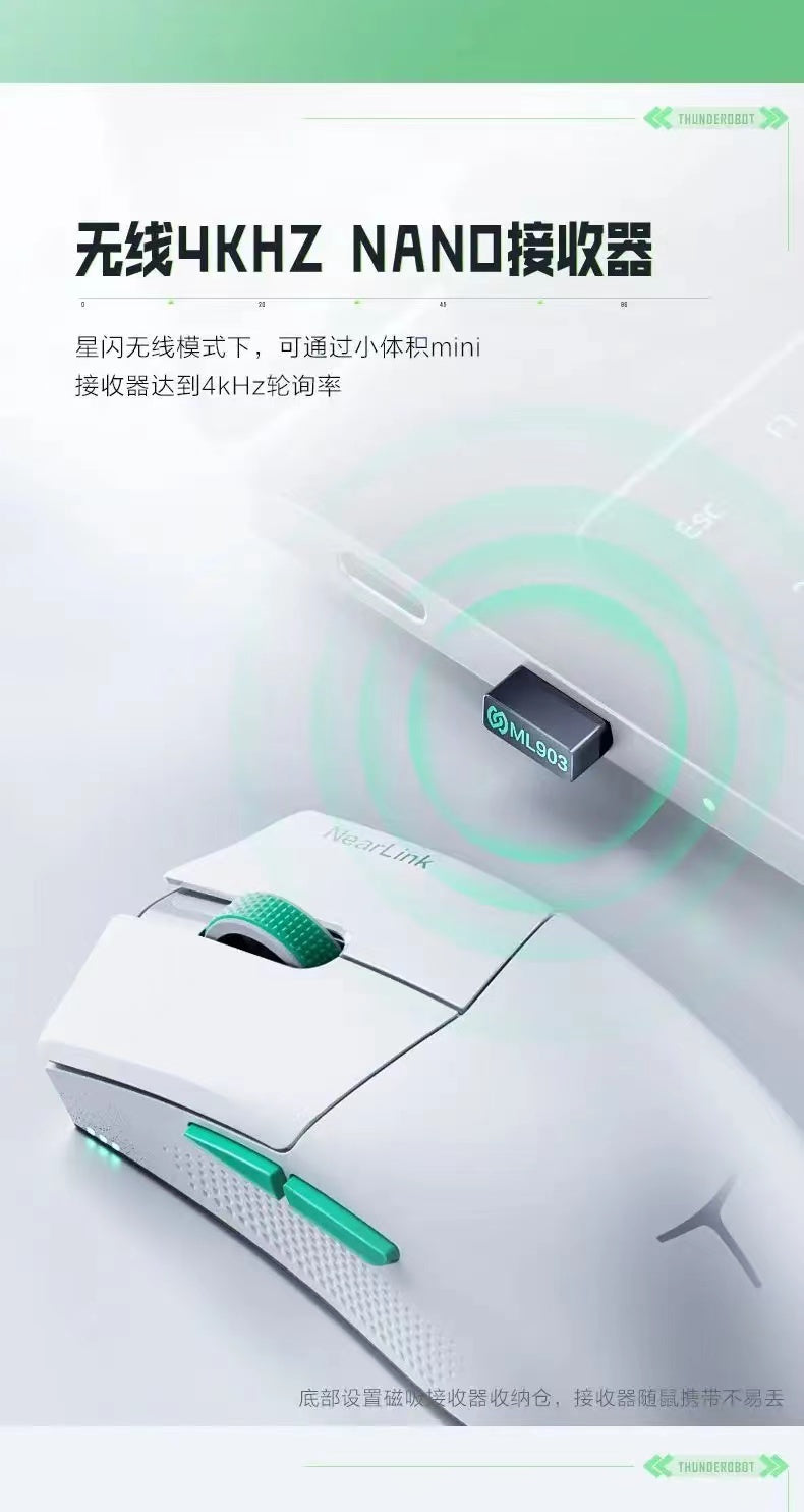 Thunderobot ML903 Mouse 雷神ML903三模4K星闪滑鼠-白色
