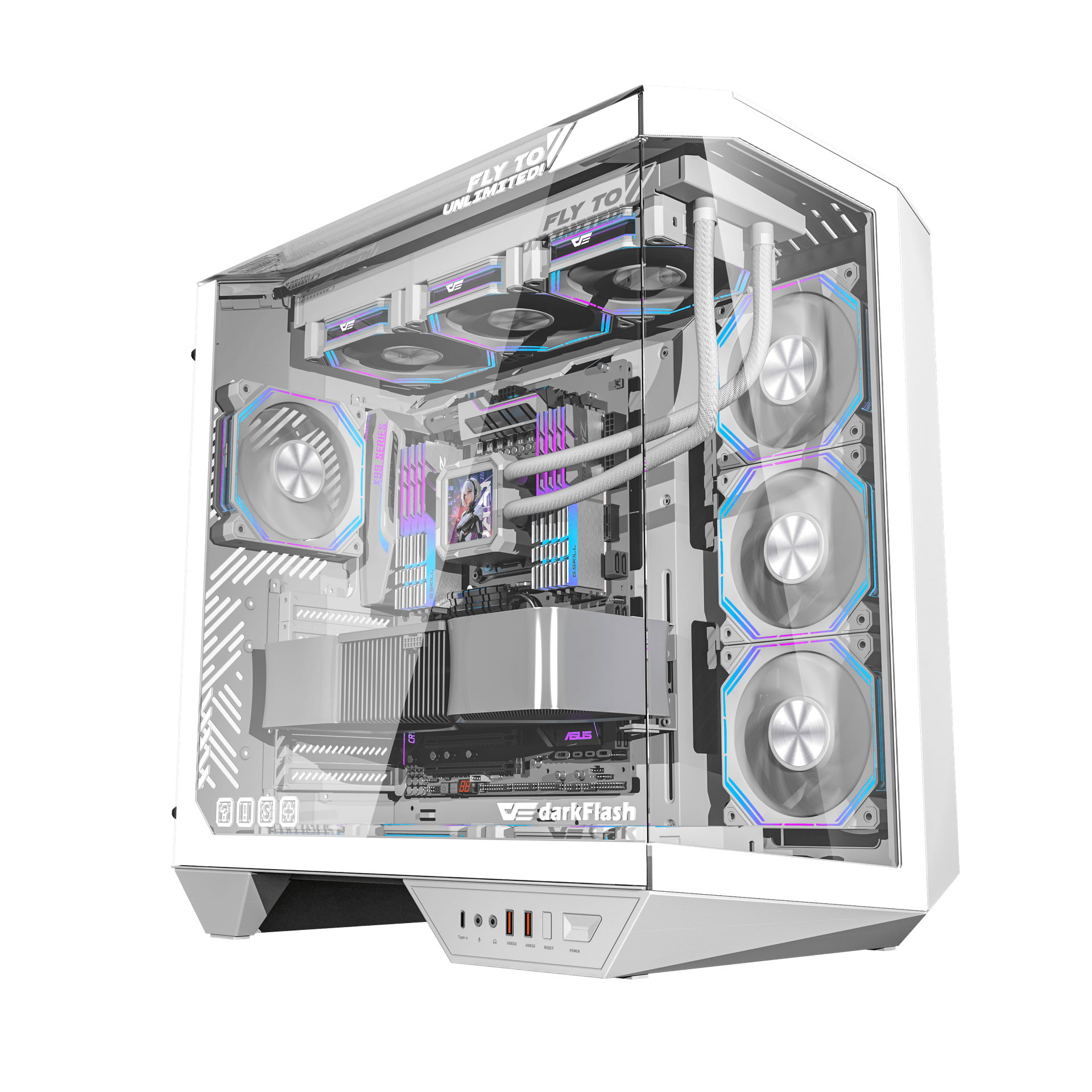 Darkflash DK415P Micro-ATX 机箱- White 白色