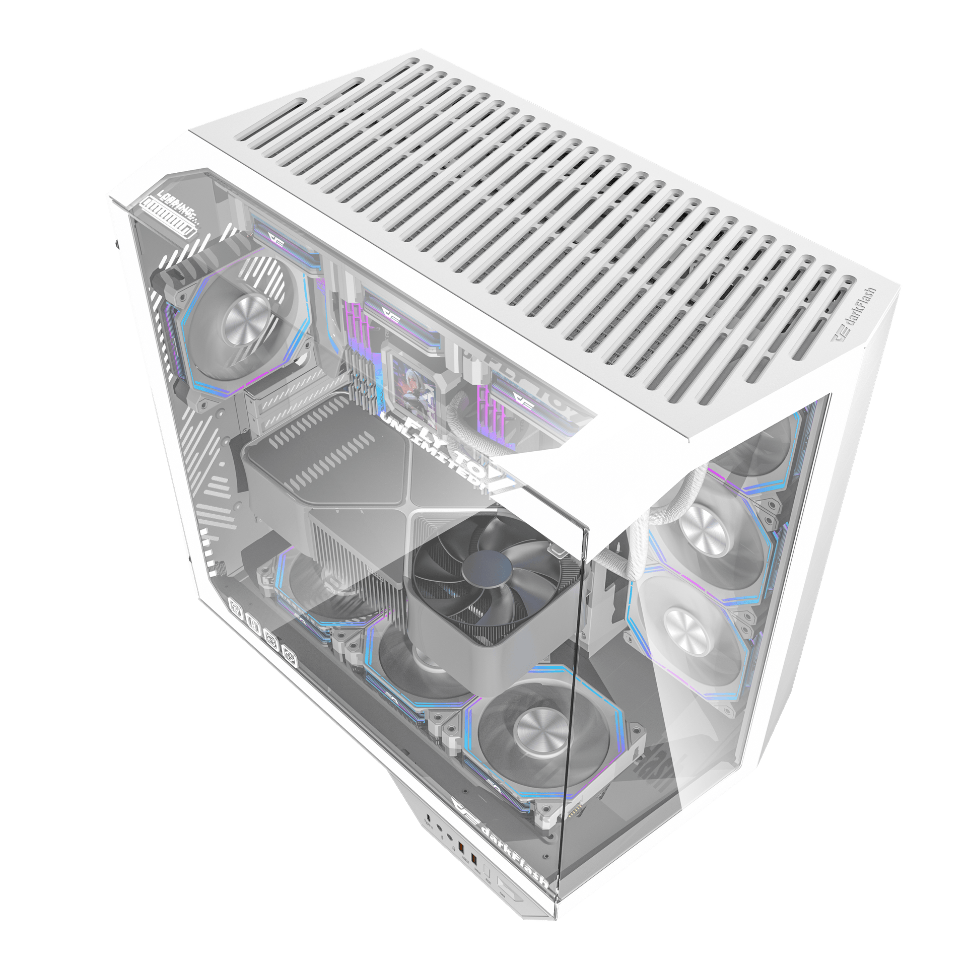Darkflash DK415P Micro-ATX 机箱- White 白色