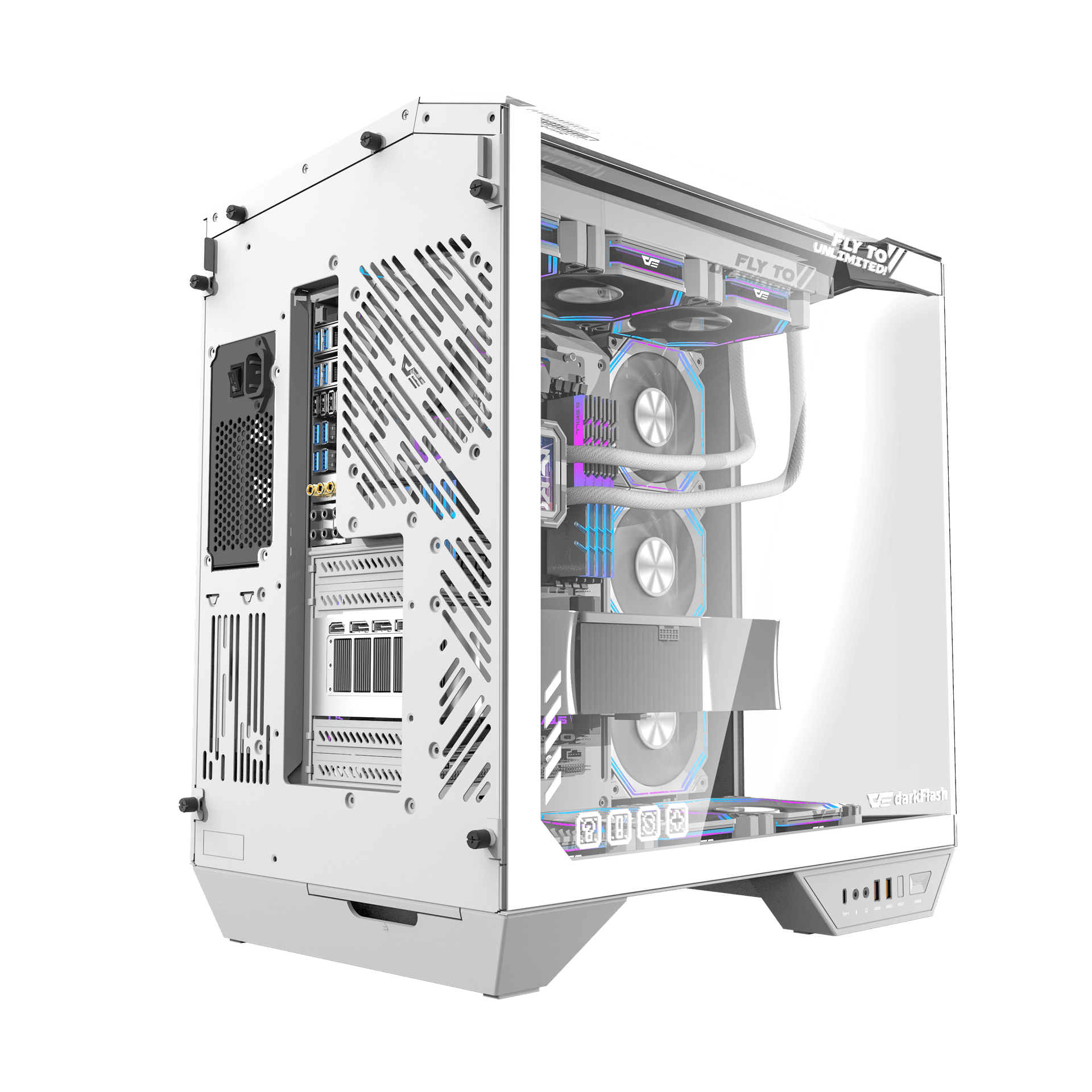 Darkflash DK415P Micro-ATX 机箱- White 白色