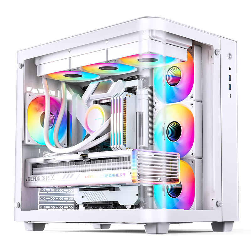 【附送3把風扇】JONSBO TK-3 Computer Case 曲面海景房 ATX機箱 (支持ATX 背插式主板)