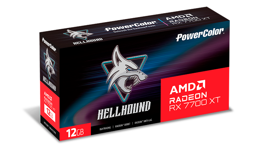 PowerColor Hellhound Radeon RX 7700XT 显示卡12GB 