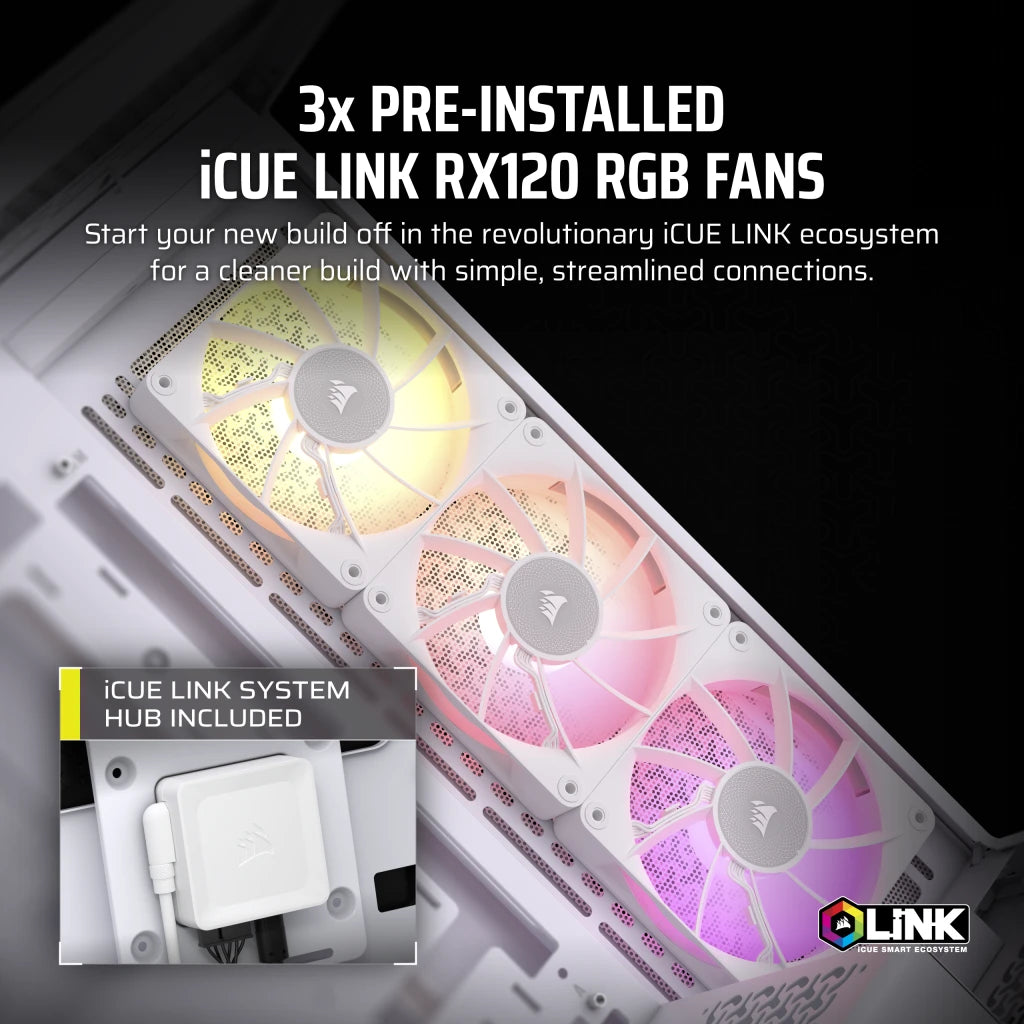 CORSAIR iCUE LINK 3500X RGB EATX 中塔機箱 強化玻璃