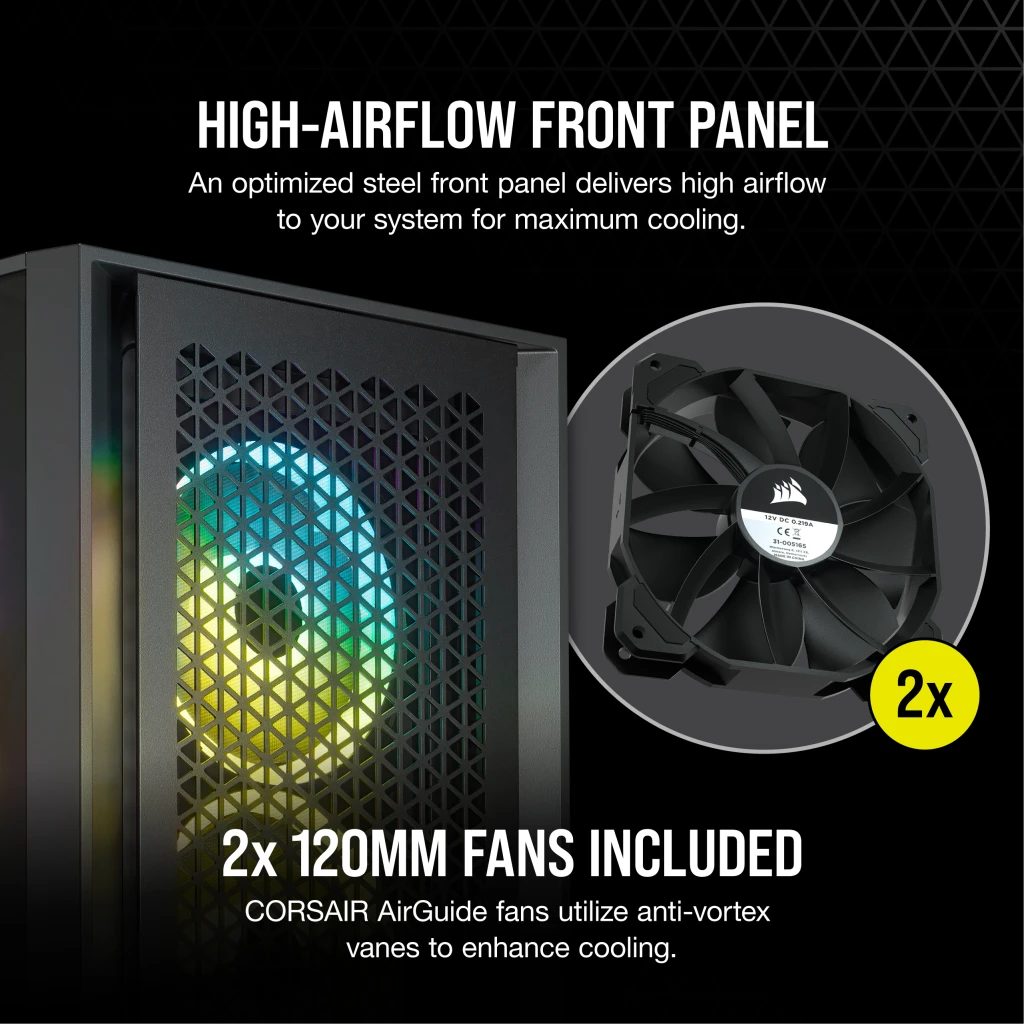 CORSAIR 4000D Airflow ATX 中塔機箱 強化玻璃