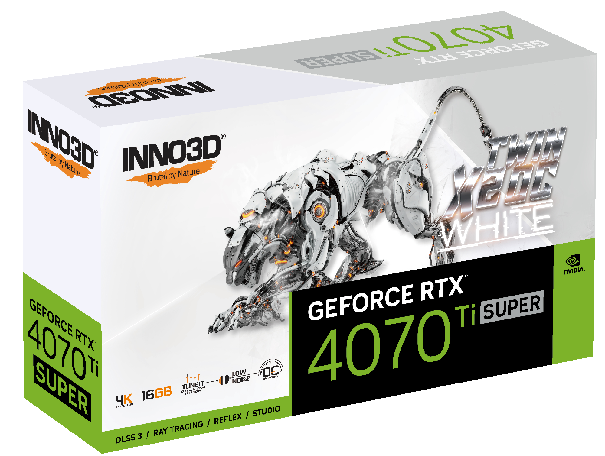 INNO3D GeForce RTX 4070 TI SUPER TWIN X2 OC 超頻版 16GB GDDR6X White 顯示卡