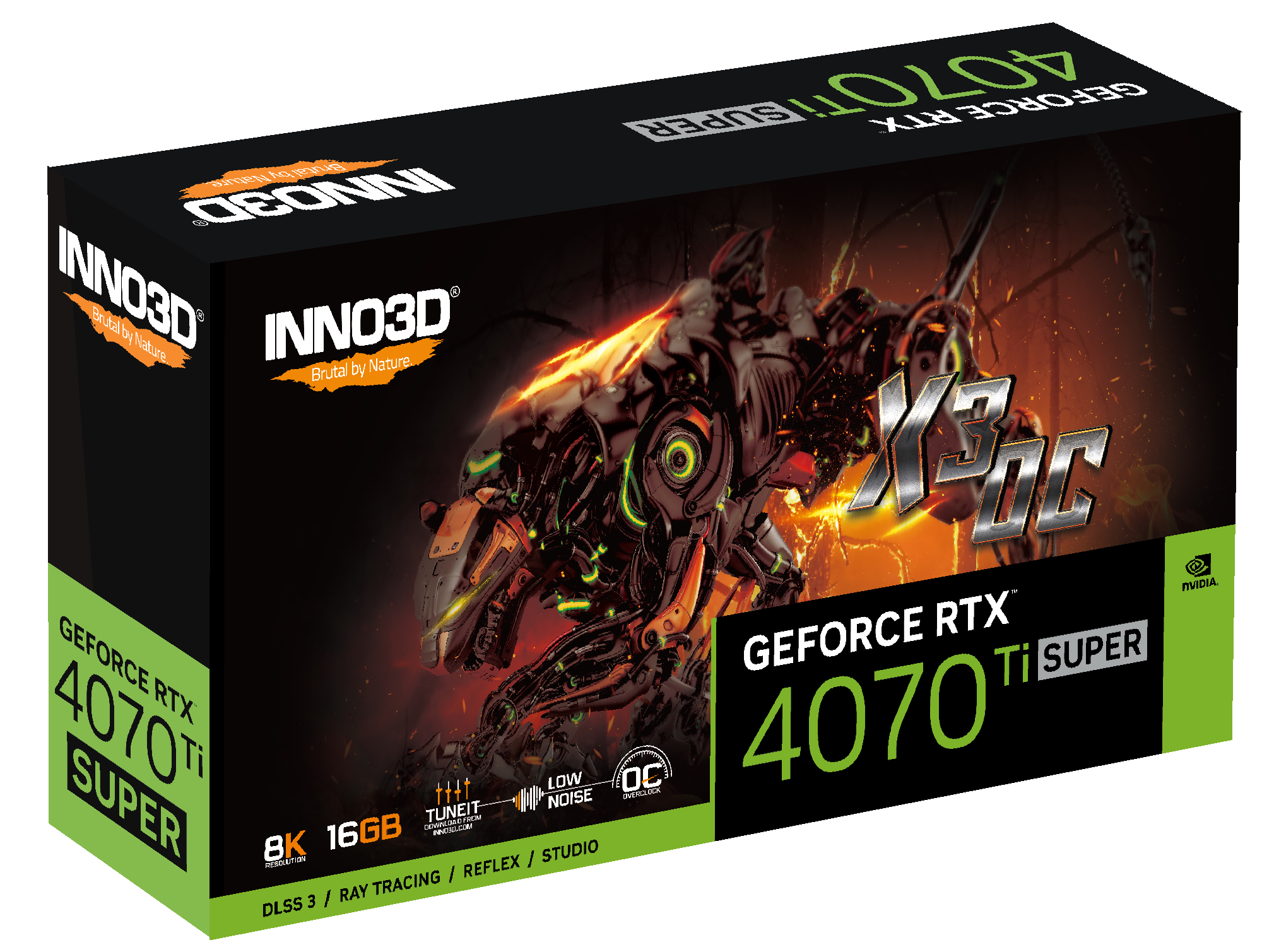 INNO3D GeForce RTX 4070 TI SUPER TWIN X3 OC 超頻版 16GB GDDR6X 顯示卡
