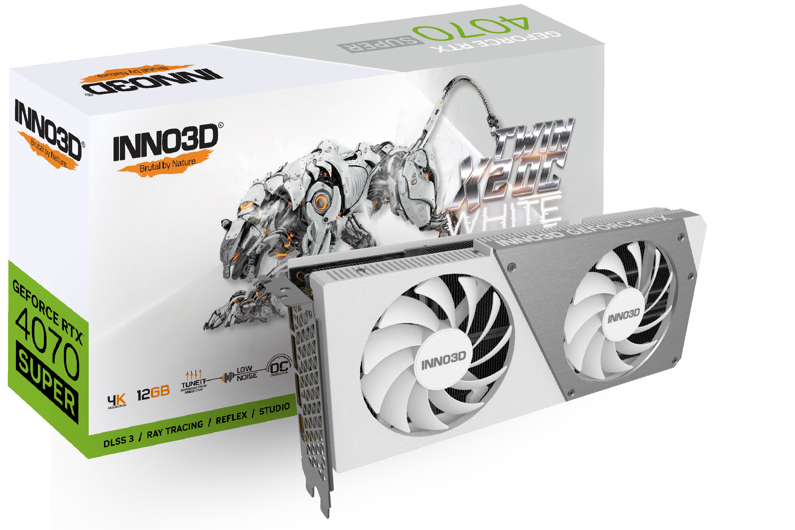 INNO3D GeForce RTX 4070 SUPER TWIN X2 OC 超頻版 12GB GDDR6X White 顯示卡