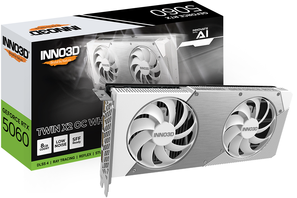 INNO3D GeForce RTX 5060 TWIN X2 顯示卡 8GB OC 黑/白