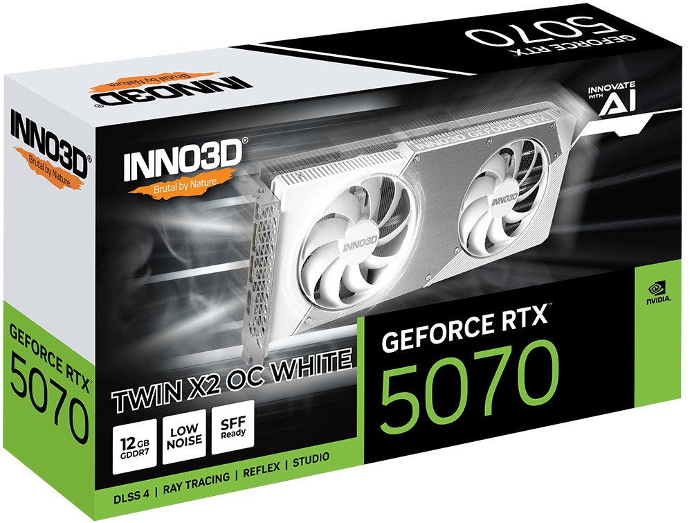 INNO3D GeForce RTX 5070 Twin X2 OC 显示卡12GB GDDR7