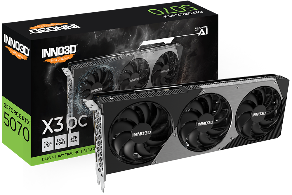 【复活节呈献】INNO3D GeForce RTX 5070 X3 OC 显示卡12GB GDDR7 