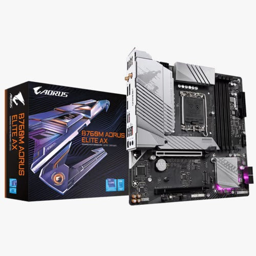 GIGABYTE 技嘉B760M AORUS ELITE AX Micro-ATX 白色主机板(DDR5) 