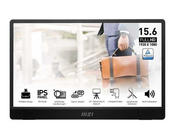 MSI 微星 PRO MP161 E2/E2U MONITOR 便攜顯示器 15.6吋 平面FHD IPS Type-C mini HDMI