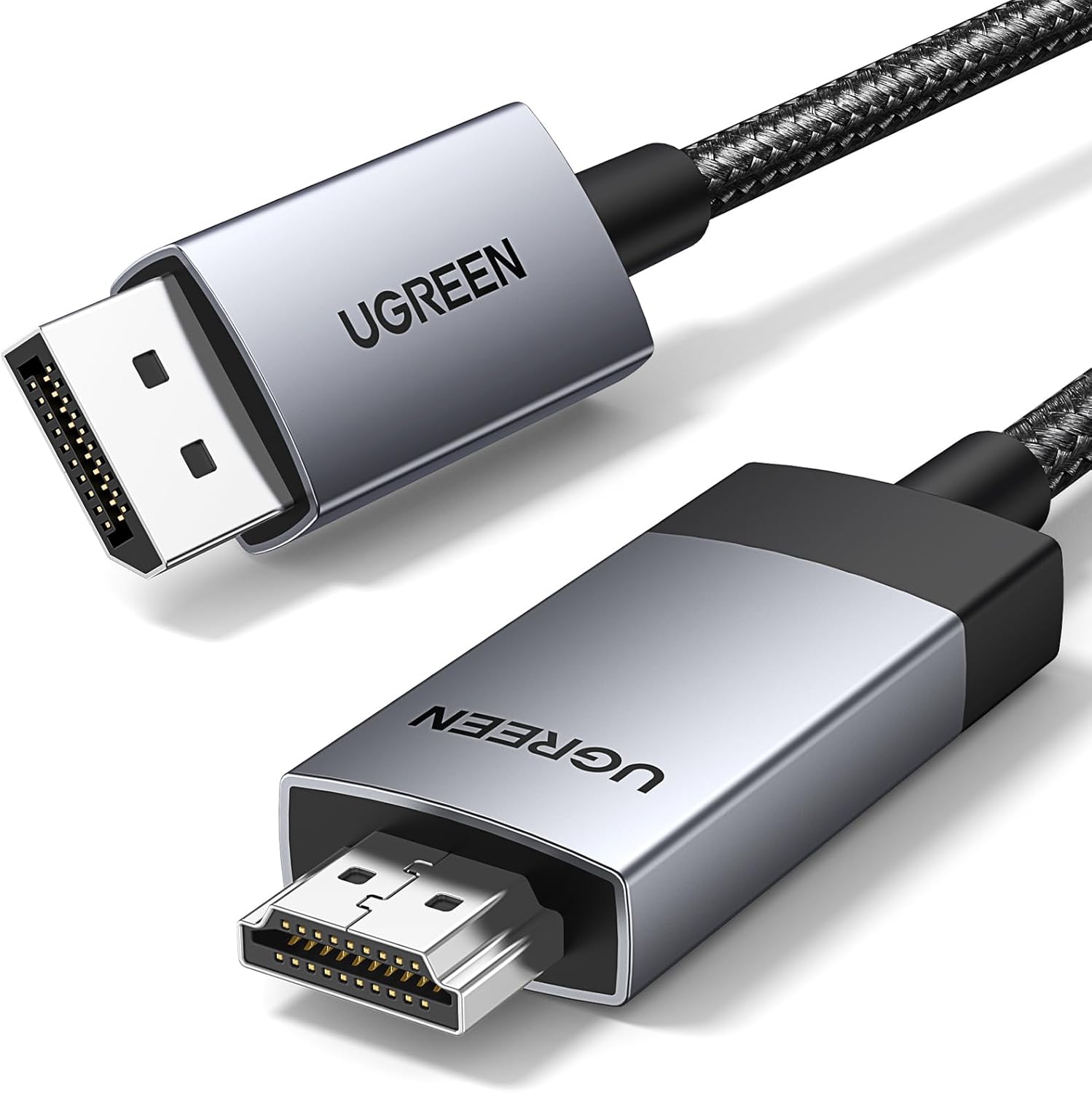Ugreen 2M, 4K60Hz DisplayPort to HDMI Cable