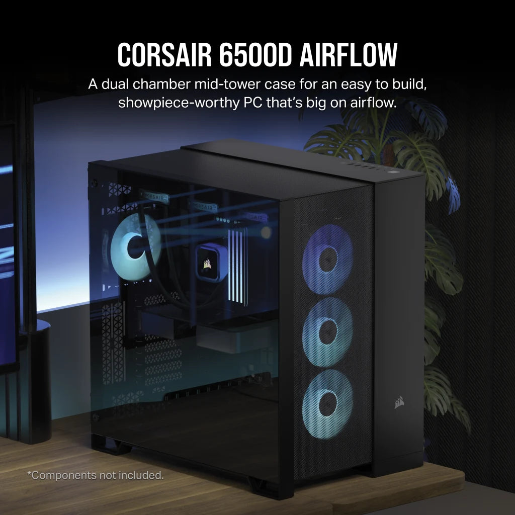 CORSAIR 6500D Airflow EATX 中塔機箱 強化玻璃 Dual Chamber