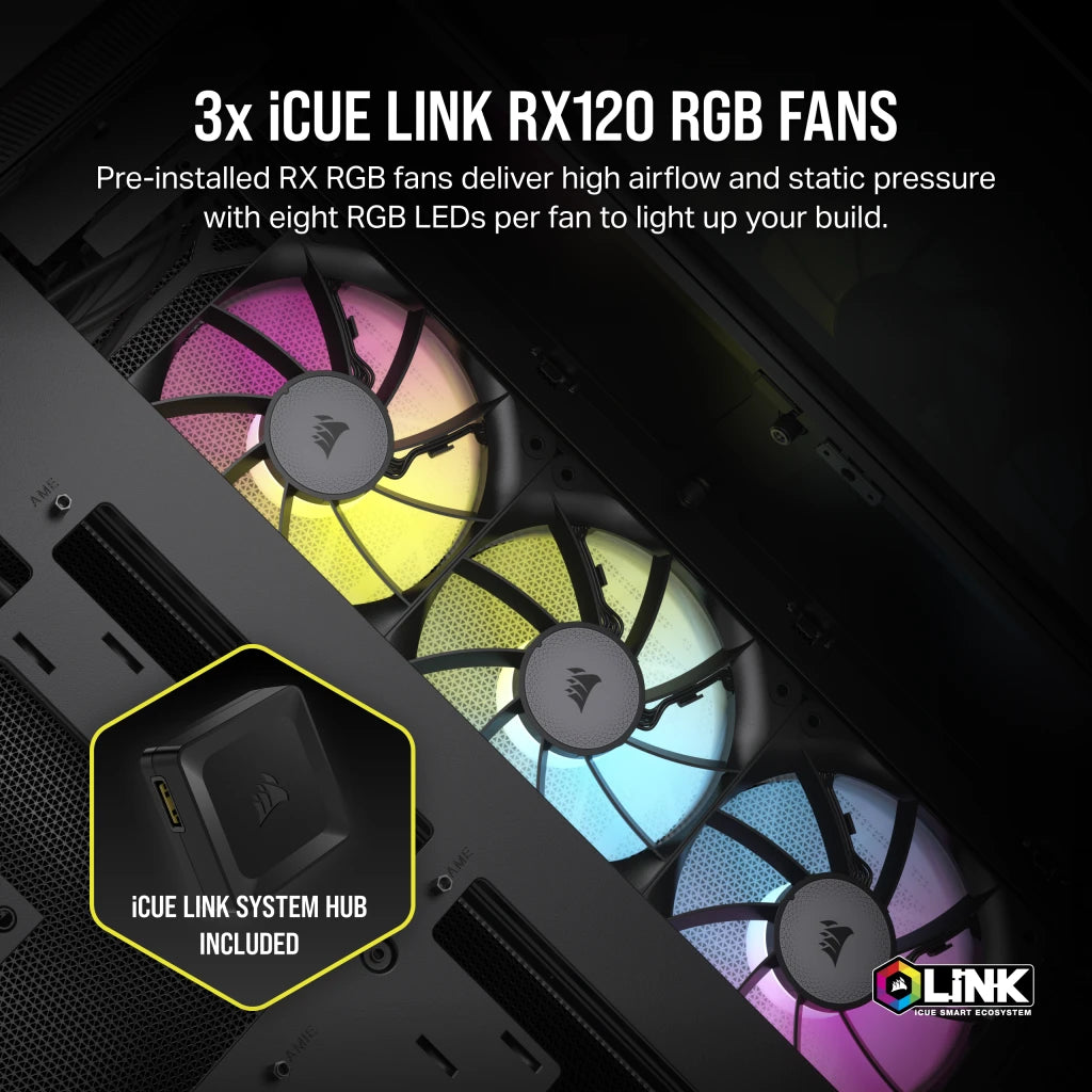 CORSAIR iCUE LINK 6500X RGB ATX 中塔機箱 強化玻璃 Dual Chamber