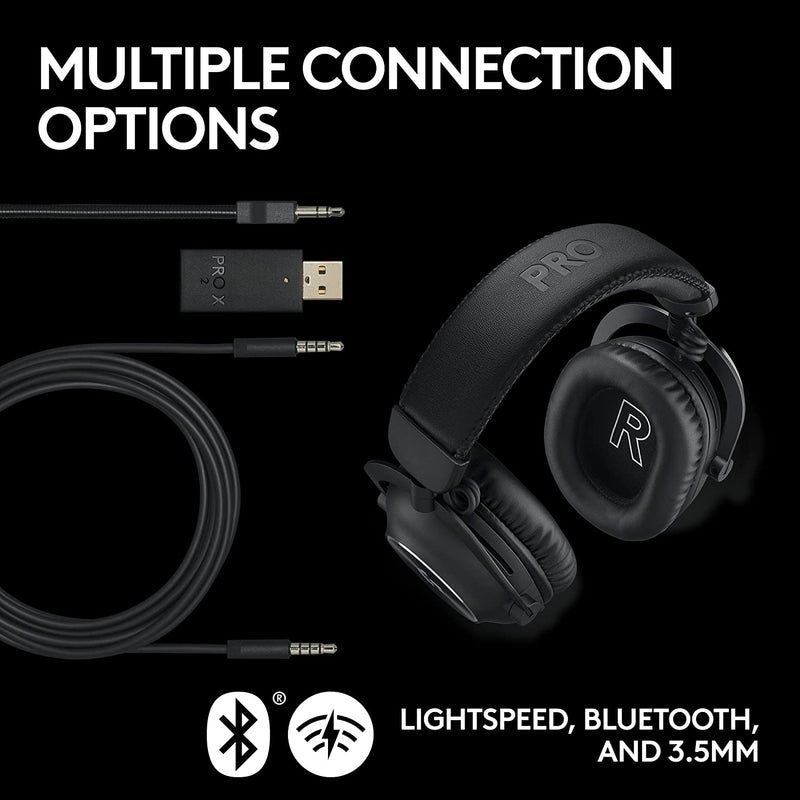 Logitech PRO X 2 LIGHTSPEED 50MM 石墨烯單元 無線電競耳機 (黑色)