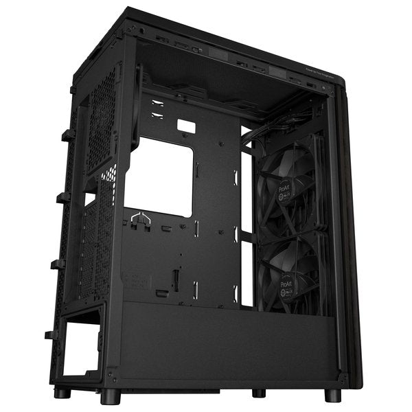 ASUS 华硕ProArt PA401 ATX 机箱黑色木质玻璃/ 金属侧板