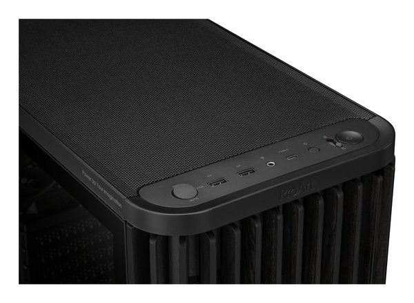 ASUS 华硕ProArt PA401 ATX 机箱黑色木质玻璃/ 金属侧板